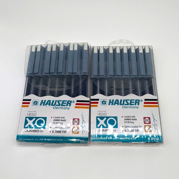 2 8 Piece Packs Jumbo Gel Pens 0.7 MM Black Ink Fine Point Smooth Writing - Picture 7 of 8